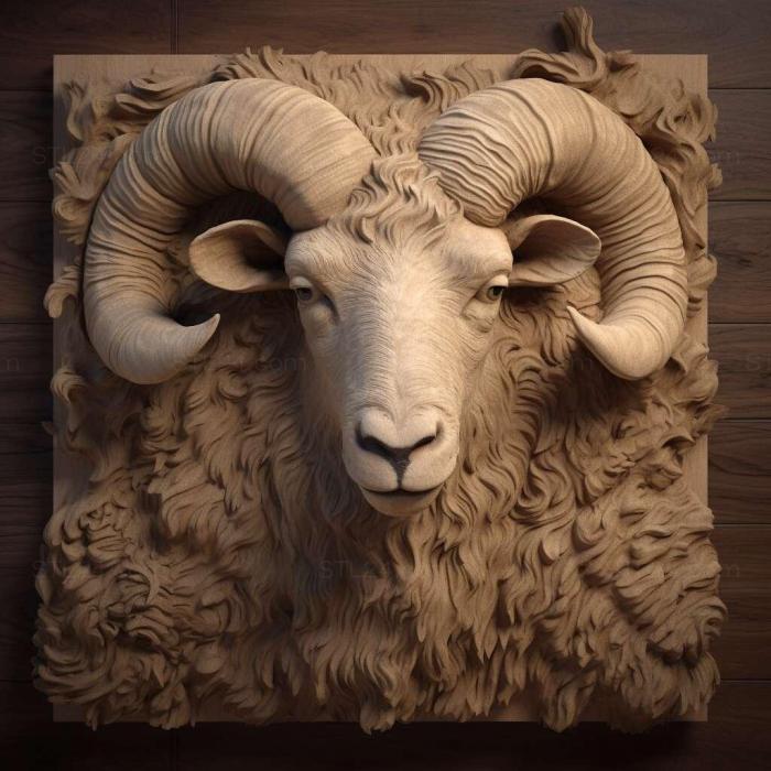 Nature and animals (st sheep 1, NATURE_137) 3D models for cnc